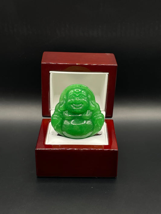 Green Laughing Buddha