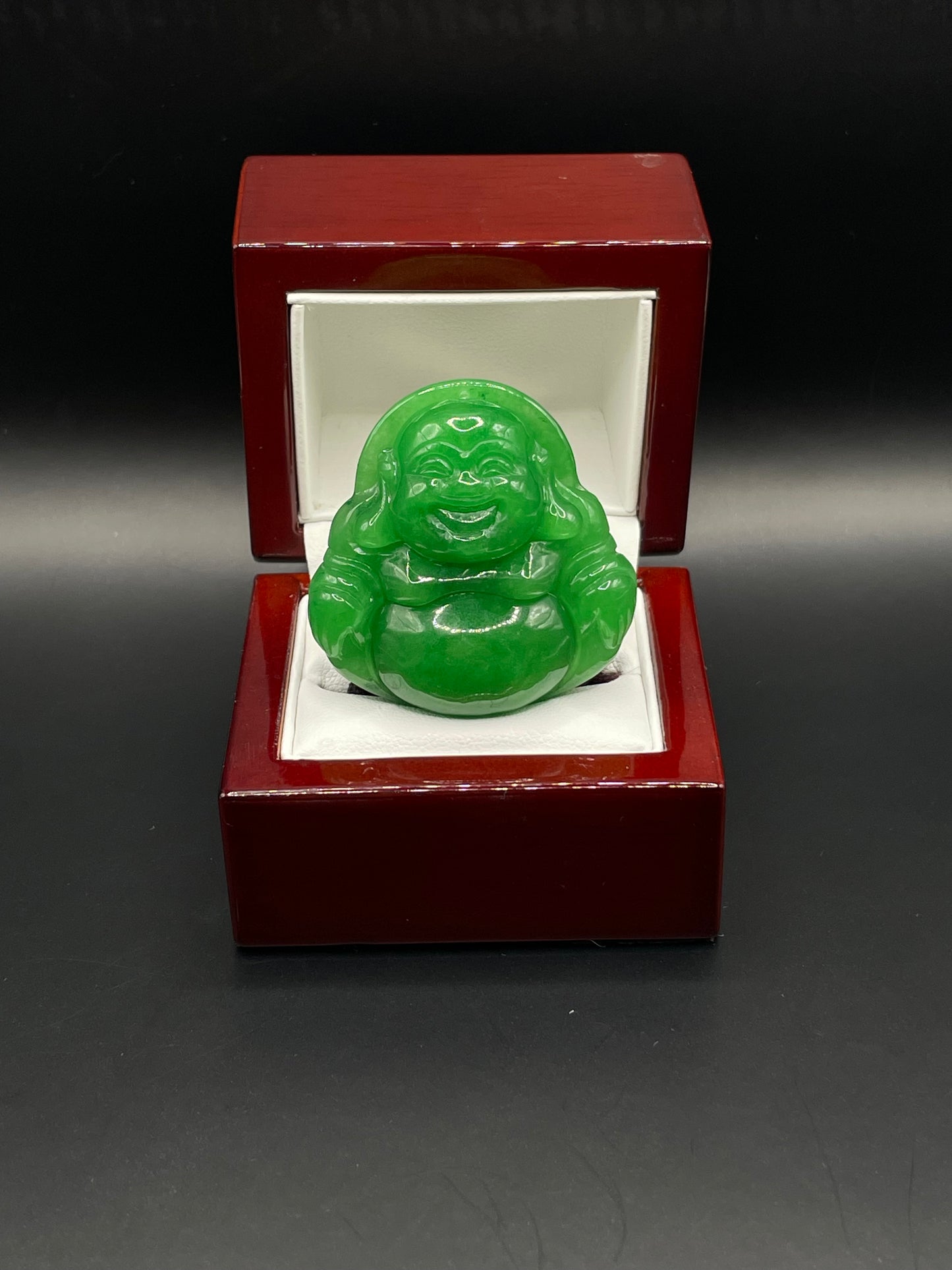 Green Laughing Buddha