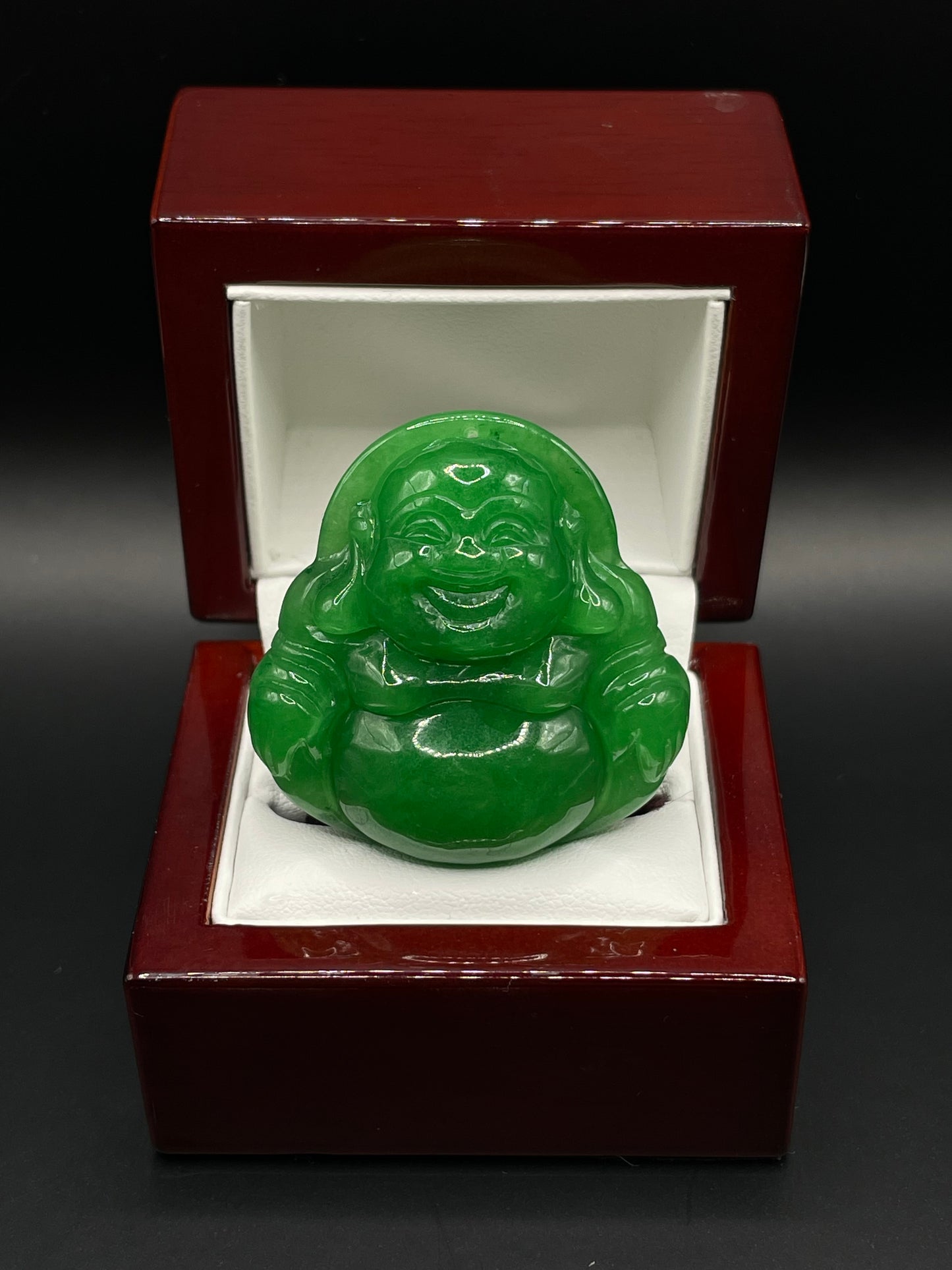 Green Laughing Buddha