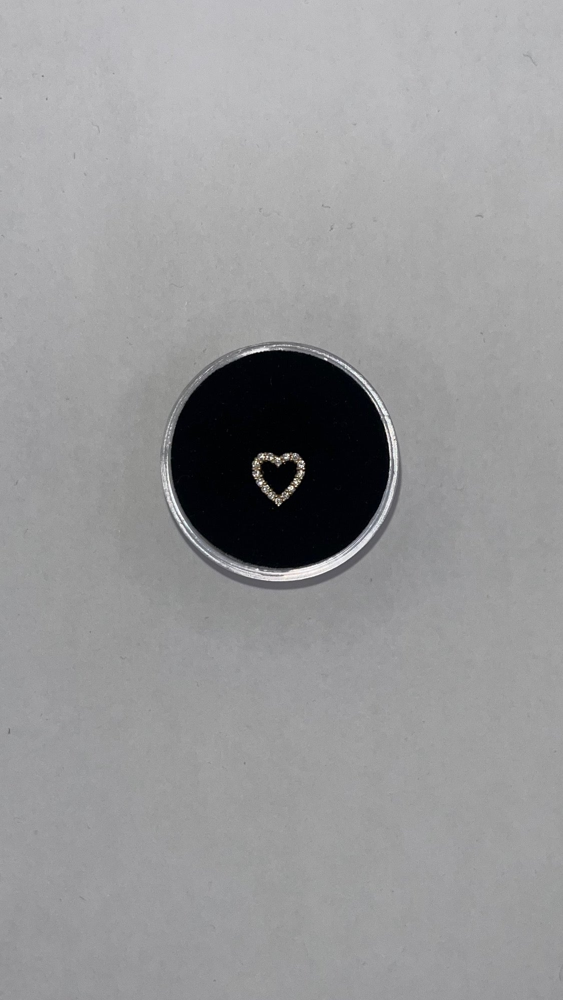 Heart Outline Diamond NoseRing