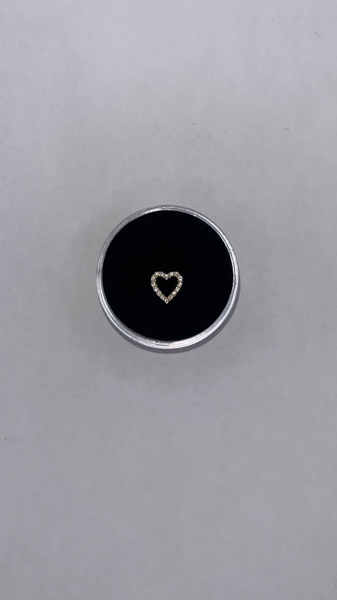 Heart Outline Diamond NoseRing