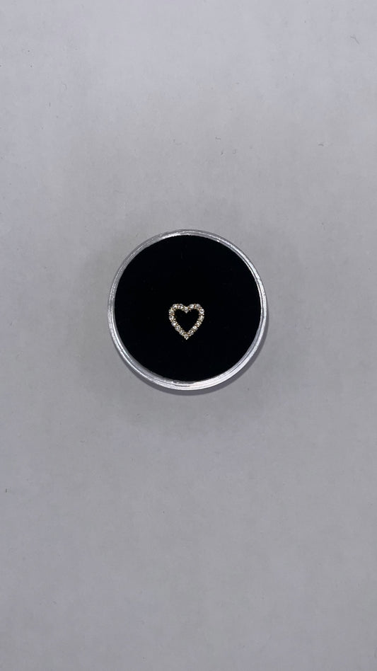 Heart Outline Diamond NoseRing